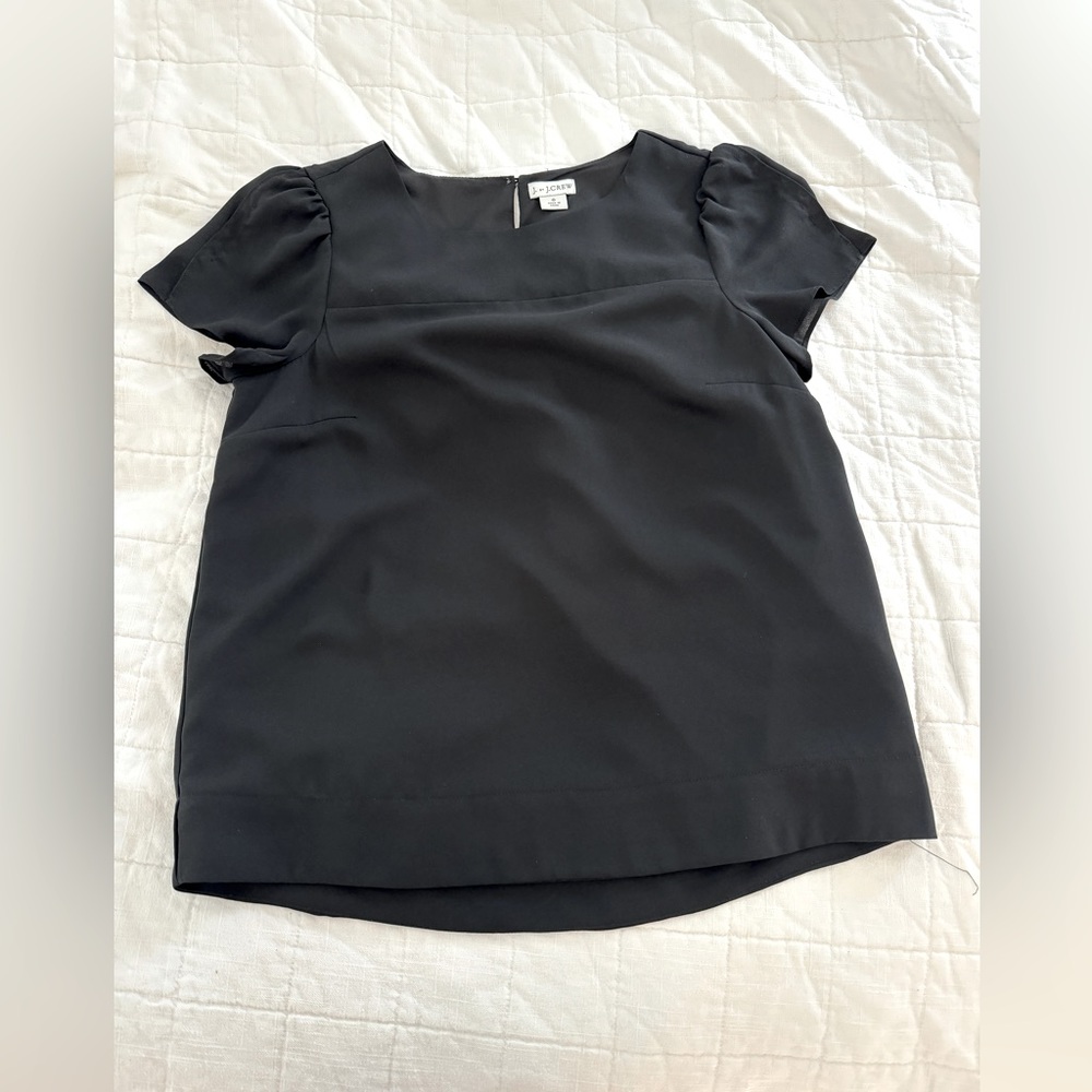 J Crew Short Sleeve Blouse, Size 0
